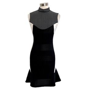 Stella McCartney Textured Black + Cream Cocktail Dress 44